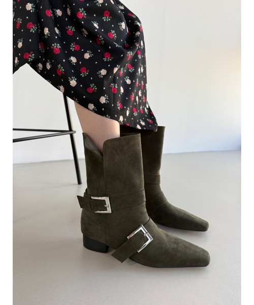 Didot.showroom(ディドット ショールーム)の「【DIDOT.】スクエアポインテッドブーツ(ブーツ・レディース・ベージュ/ブラウン/カーキ・23cm/24cm/25cm/22.5cm/23.5cm/24.5cm)」の12枚目の写真