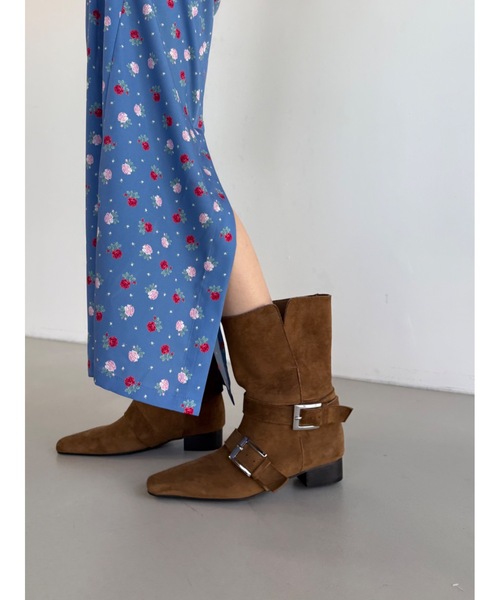 Didot.showroom(ディドット ショールーム)の「【DIDOT.】スクエアポインテッドブーツ(ブーツ・レディース・ベージュ/ブラウン/カーキ・23cm/24cm/25cm/22.5cm/23.5cm/24.5cm)」の8枚目の写真