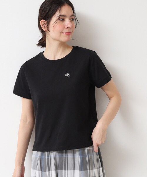 Dessin（デッサン）の「【洗える・4サイズ展開】コンパクトTシャツ（XS～L）（Tシャツ/カットソー・レディース・ホワイト系/ブラック/ブラック系その他3・01/00/03/02）」の3枚目の写真