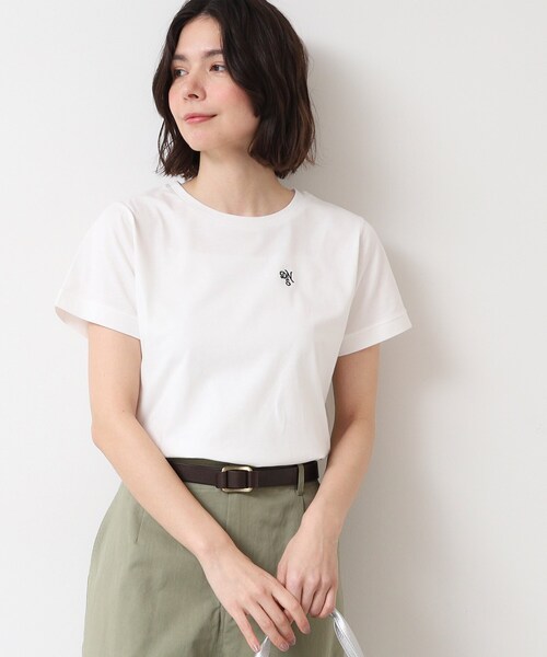 Dessin（デッサン）の「【洗える・4サイズ展開】コンパクトTシャツ（XS～L）（Tシャツ/カットソー・レディース・ホワイト系/ブラック/ブラック系その他3・01/00/03/02）」の4枚目の写真