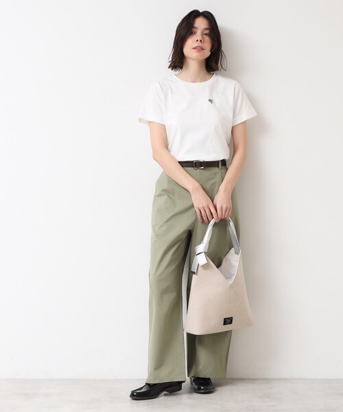 Dessin（デッサン）の「【洗える・4サイズ展開】コンパクトTシャツ（XS～L）（Tシャツ/カットソー・レディース・ホワイト系/ブラック/ブラック系その他3・01/00/03/02）」の5枚目の写真