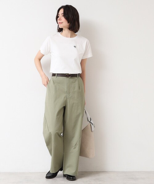 Dessin（デッサン）の「【洗える・4サイズ展開】コンパクトTシャツ（XS～L）（Tシャツ/カットソー・レディース・ホワイト系/ブラック/ブラック系その他3・01/00/03/02）」の6枚目の写真