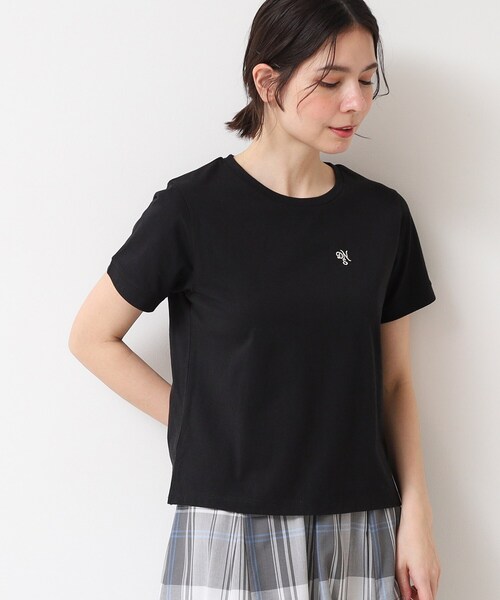 Dessin（デッサン）の「【洗える・4サイズ展開】コンパクトTシャツ（XS～L）（Tシャツ/カットソー・レディース・ホワイト系/ブラック/ブラック系その他3・01/00/03/02）」の8枚目の写真