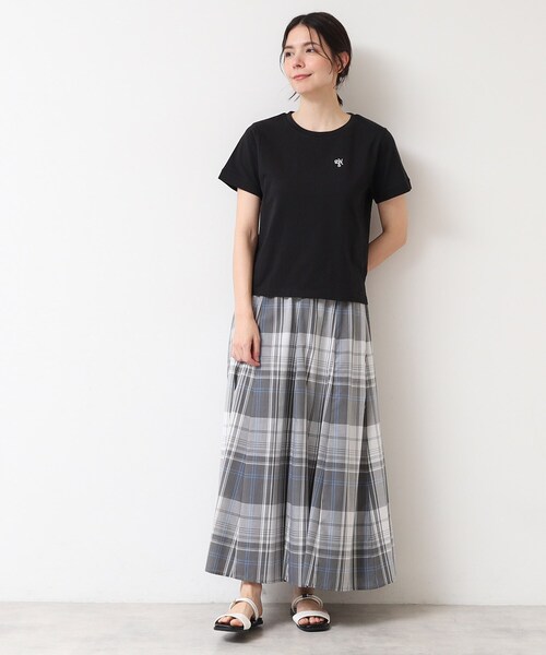 Dessin（デッサン）の「【洗える・4サイズ展開】コンパクトTシャツ（XS～L）（Tシャツ/カットソー・レディース・ホワイト系/ブラック/ブラック系その他3・01/00/03/02）」の10枚目の写真