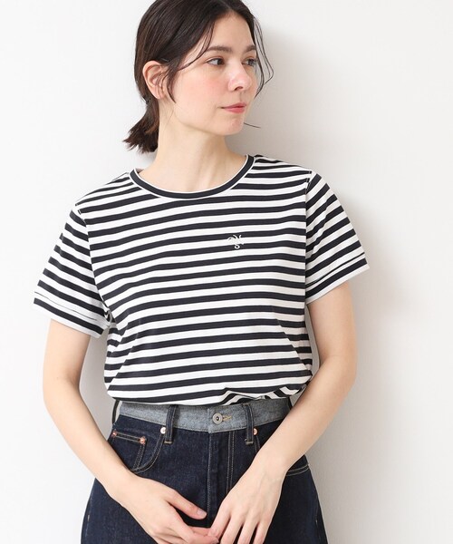 Dessin（デッサン）の「【洗える・4サイズ展開】コンパクトTシャツ（XS～L）（Tシャツ/カットソー・レディース・ホワイト系/ブラック/ブラック系その他3・01/00/03/02）」の12枚目の写真