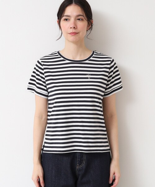 Dessin（デッサン）の「【洗える・4サイズ展開】コンパクトTシャツ（XS～L）（Tシャツ/カットソー・レディース・ホワイト系/ブラック/ブラック系その他3・01/00/03/02）」の16枚目の写真