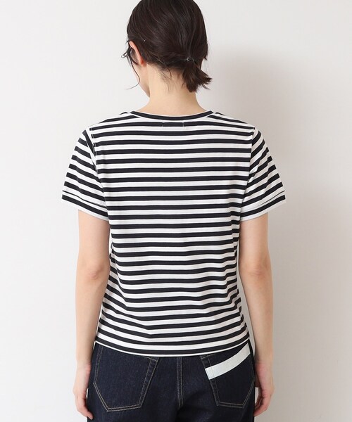 Dessin（デッサン）の「【洗える・4サイズ展開】コンパクトTシャツ（XS～L）（Tシャツ/カットソー・レディース・ホワイト系/ブラック/ブラック系その他3・01/00/03/02）」の18枚目の写真