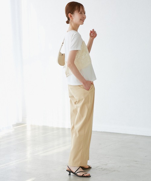 ROPE' PICNIC（ロペピクニック）の「スパンコールビスチェ付きカットトップス（Tシャツ/カットソー・レディース・ホワイト系その他4/ブラック・38）」の10枚目の写真