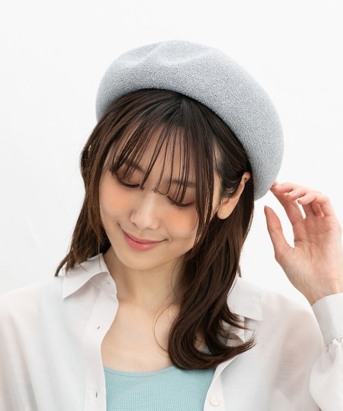 Honeys（ハニーズ）の「サーモニットベレー帽（ハンチング/ベレー帽・レディース・ブラック/ネイビー/アイボリー/グレー系その他・FREE）」の4枚目の写真