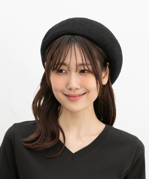 ニットベレー帽 7色展開 帽子 ニット ベレー帽 麻混 鍵編み サマー ベレー 春 夏