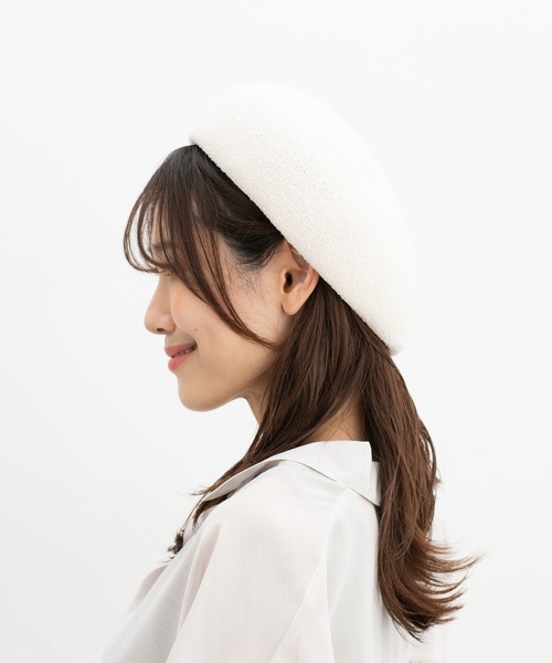 Honeys（ハニーズ）の「サーモニットベレー帽（ハンチング/ベレー帽・レディース・ブラック/ネイビー/アイボリー/グレー系その他・FREE）」の7枚目の写真