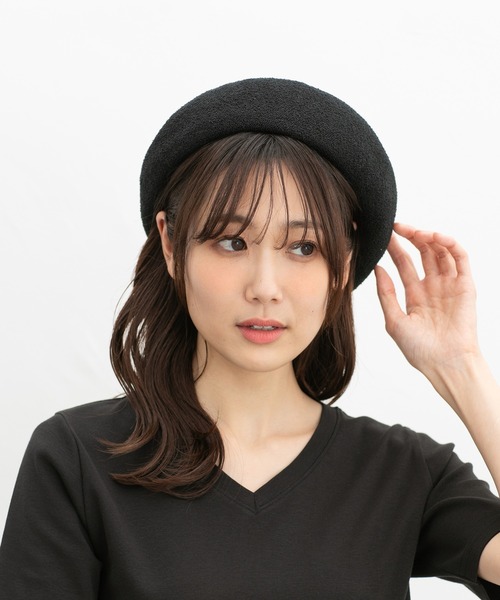 Honeys（ハニーズ）の「サーモニットベレー帽（ハンチング/ベレー帽・レディース・ブラック/ネイビー/アイボリー/グレー系その他・FREE）」の10枚目の写真