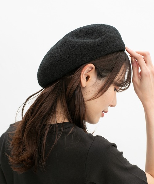Honeys（ハニーズ）の「サーモニットベレー帽（ハンチング/ベレー帽・レディース・ブラック/ネイビー/アイボリー/グレー系その他・FREE）」の12枚目の写真
