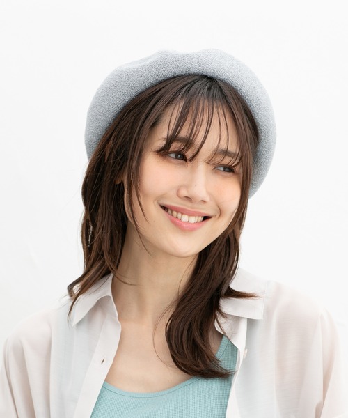 Honeys（ハニーズ）の「サーモニットベレー帽（ハンチング/ベレー帽・レディース・ブラック/ネイビー/アイボリー/グレー系その他・FREE）」の18枚目の写真