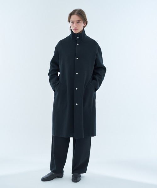 ESTNATION（エストネーション）の「ESTNATION / EIGHTEEN ミラノリブロングコート（ステンカラーコート・メンズ・ブラック・MEDIUM/LARGE）」の5枚目の写真