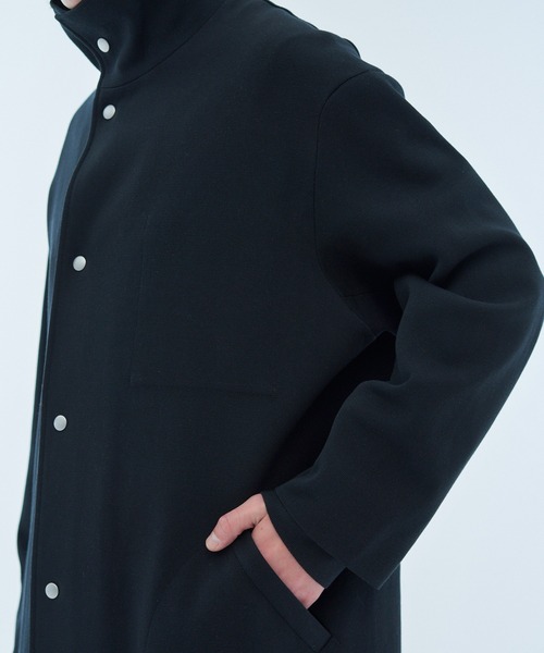 ESTNATION（エストネーション）の「ESTNATION / EIGHTEEN ミラノリブロングコート（ステンカラーコート・メンズ・ブラック・MEDIUM/LARGE）」の6枚目の写真