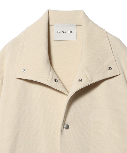 ESTNATION（エストネーション）の「ESTNATION / EIGHTEEN ミラノリブロングコート（ステンカラーコート・メンズ・ブラック・MEDIUM/LARGE）」の14枚目の写真