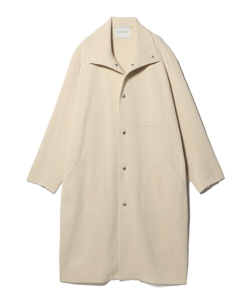 ESTNATION（エストネーション）の「ESTNATION / EIGHTEEN ミラノリブロングコート（ステンカラーコート・メンズ・ブラック・MEDIUM/LARGE）」の11枚目の写真