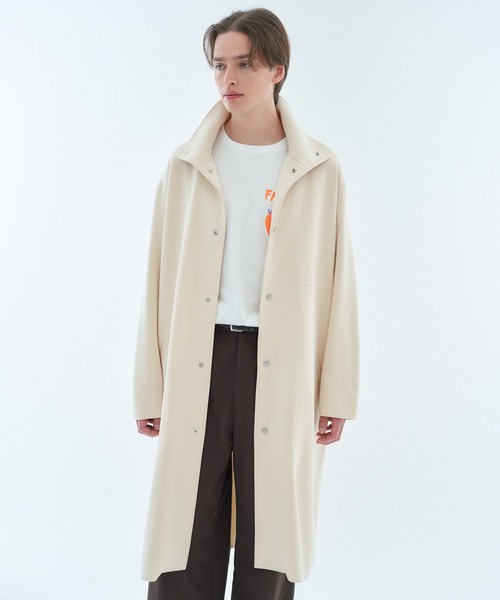 ESTNATION（エストネーション）の「ESTNATION / EIGHTEEN ミラノリブロングコート（ステンカラーコート・メンズ・ブラック・MEDIUM/LARGE）」の8枚目の写真