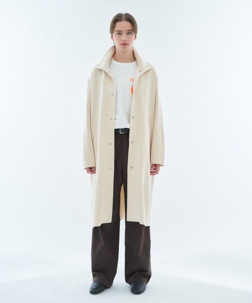 ESTNATION（エストネーション）の「ESTNATION / EIGHTEEN ミラノリブロングコート（ステンカラーコート・メンズ・ブラック・MEDIUM/LARGE）」の9枚目の写真