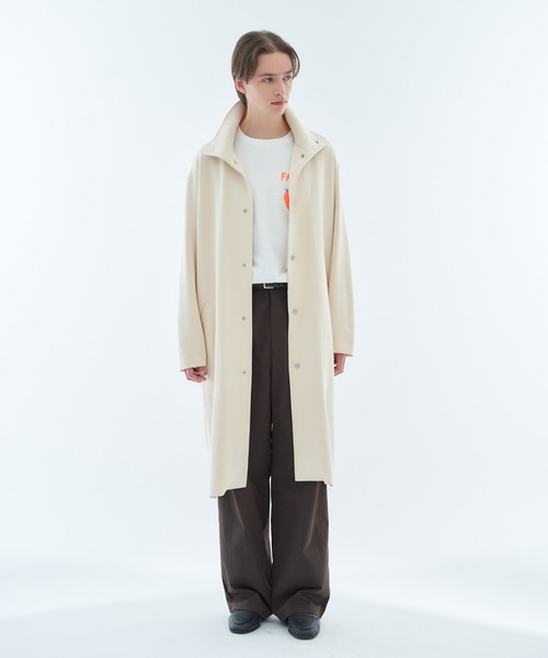 ESTNATION（エストネーション）の「ESTNATION / EIGHTEEN ミラノリブロングコート（ステンカラーコート・メンズ・ブラック・MEDIUM/LARGE）」の10枚目の写真