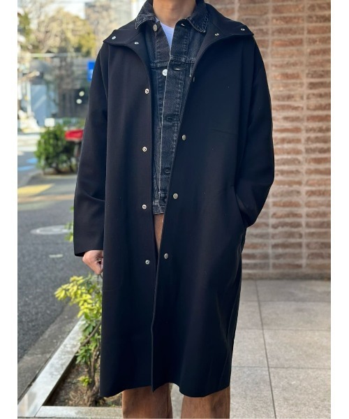 ESTNATION（エストネーション）の「ESTNATION / EIGHTEEN ミラノリブロングコート（ステンカラーコート・メンズ・ブラック・MEDIUM/LARGE）」の22枚目の写真