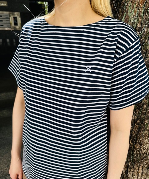 Arnie Arnold Palmer(アーニーアーノルドパーマー)の「Arnie Arnold Palmer / arnie 天竺ボーダーボートネックTシャツ / 8051569(Tシャツ/カットソー・レディース・ブラック/ネイビー/ブラウン・MEDIUM/LARGE)」の6枚目の写真