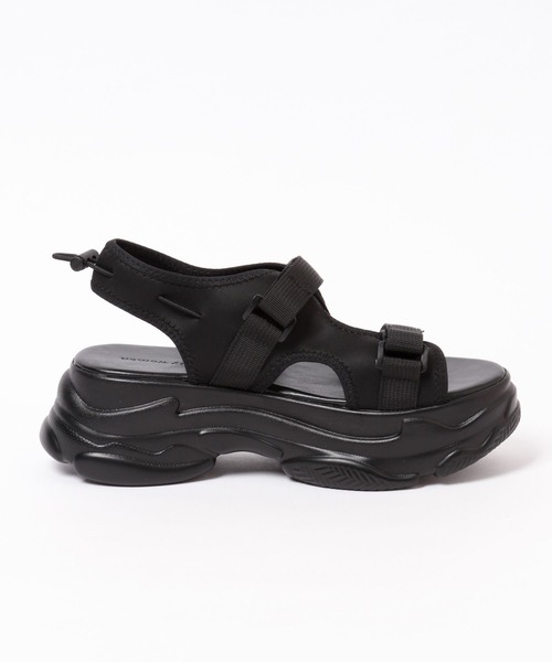 mysty woman（ミスティウーマン）の「ベルクロスニーカーサンダル  323422（サンダル・レディース・ベージュ/ブラック・LARGE/MEDIUM）」の10枚目の写真