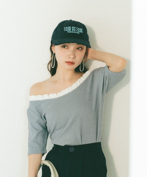 トップス mmm ドロストギャザーカットTOPS(M BROWN): トップス｜PMbox P&M