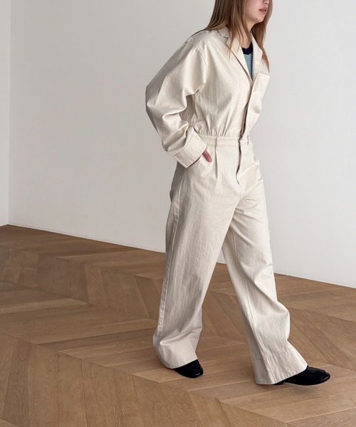 CANAL JEAN（キャナルジーン）の「Lakey Park　ヘリンボーンジャンプスーツ（つなぎ/オールインワン・レディース・キナリ・ONE SIZE）」の2枚目の写真