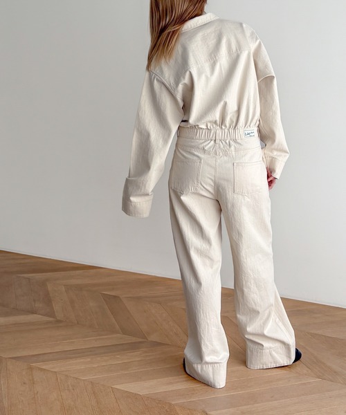 CANAL JEAN（キャナルジーン）の「Lakey Park　ヘリンボーンジャンプスーツ（つなぎ/オールインワン・レディース・キナリ・ONE SIZE）」の3枚目の写真