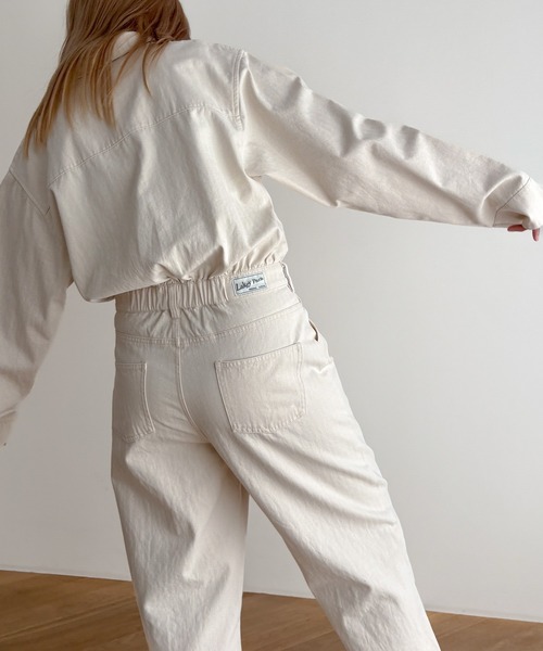 CANAL JEAN（キャナルジーン）の「Lakey Park　ヘリンボーンジャンプスーツ（つなぎ/オールインワン・レディース・キナリ・ONE SIZE）」の4枚目の写真