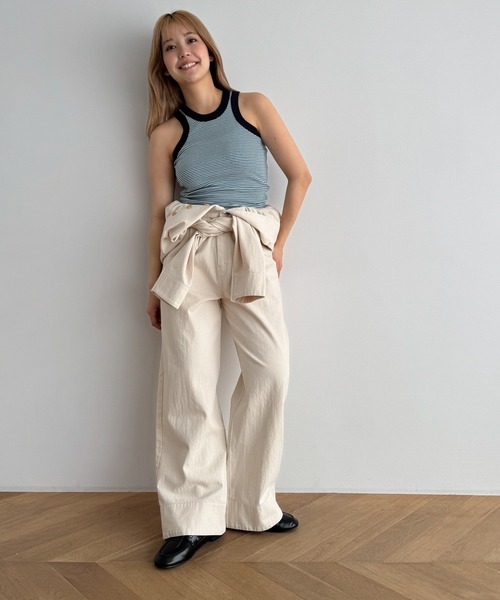 CANAL JEAN（キャナルジーン）の「Lakey Park　ヘリンボーンジャンプスーツ（つなぎ/オールインワン・レディース・キナリ・ONE SIZE）」の7枚目の写真