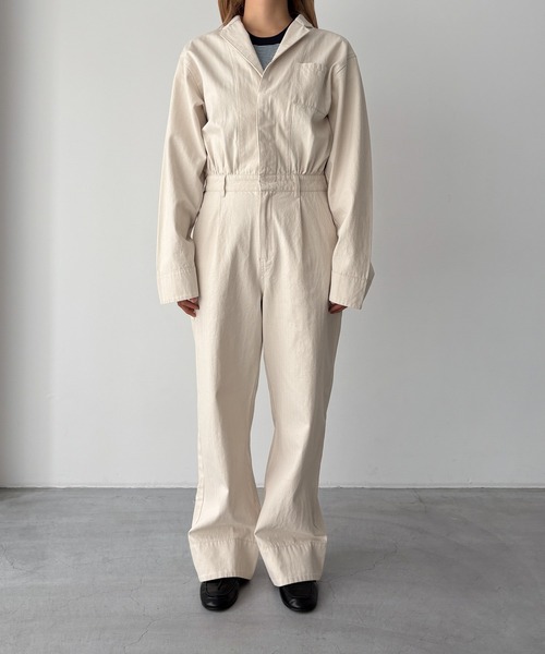 CANAL JEAN（キャナルジーン）の「Lakey Park　ヘリンボーンジャンプスーツ（つなぎ/オールインワン・レディース・キナリ・ONE SIZE）」の8枚目の写真