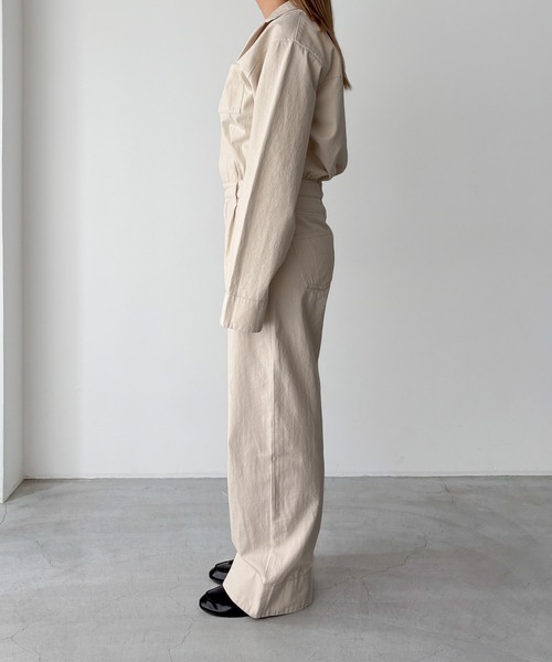 CANAL JEAN（キャナルジーン）の「Lakey Park　ヘリンボーンジャンプスーツ（つなぎ/オールインワン・レディース・キナリ・ONE SIZE）」の9枚目の写真