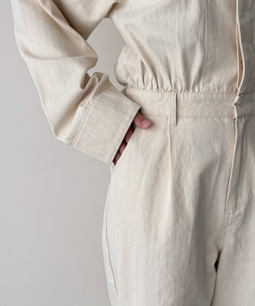 CANAL JEAN（キャナルジーン）の「Lakey Park　ヘリンボーンジャンプスーツ（つなぎ/オールインワン・レディース・キナリ・ONE SIZE）」の13枚目の写真