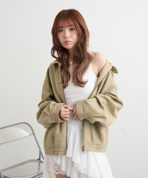 RAY CASSIN(レイカズン)の「ダブルジップスイングトップ(その他アウター・レディース・アイボリー/ベージュ/ブルー系その他2・FREE)」の1枚目の写真