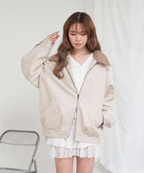 RAY CASSIN(レイカズン)の「ダブルジップスイングトップ(その他アウター・レディース・アイボリー/ベージュ/ブルー系その他2・FREE)」の2枚目の写真