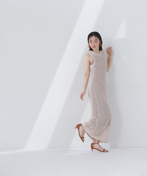 NATURAL BEAUTY BASIC(ナチュラルビューティーベーシック)の「◇メッシュナローニットワンピース(ワンピース・レディース・ベージュ系その他/ブラック系その他/レッド・MEDIUM/P/S)」の22枚目の写真