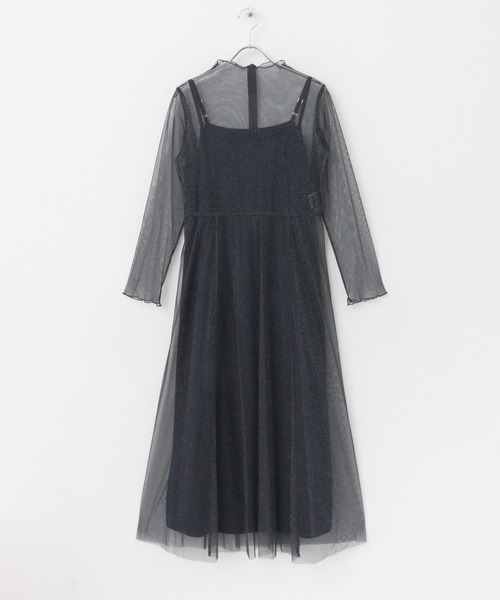 kaene（カエン）の「kaene　ラメチュールメロウワンピース（ワンピース・レディース・ゴールド系その他/ネイビー・38）」の19枚目の写真