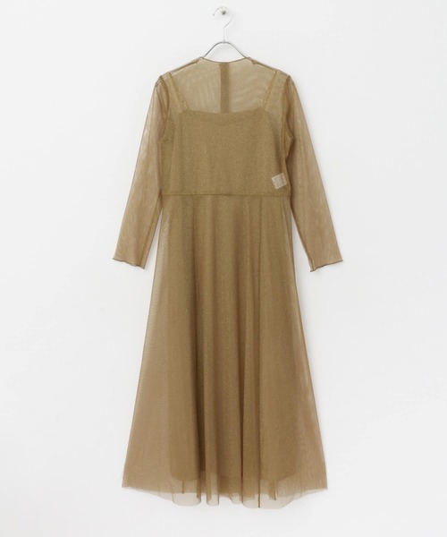 kaene（カエン）の「kaene　ラメチュールメロウワンピース（ワンピース・レディース・ゴールド系その他/ネイビー・38）」の20枚目の写真