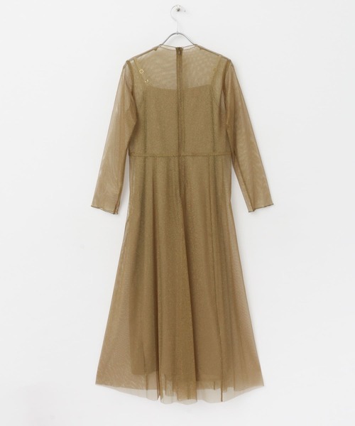 kaene（カエン）の「kaene　ラメチュールメロウワンピース（ワンピース・レディース・ゴールド系その他/ネイビー・38）」の21枚目の写真