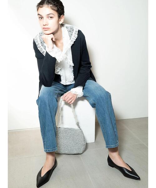 Te chichi（テチチ）の「ミラノリブダブルジャケット《2025spring catalog item》（ノーカラージャケット・レディース・ネイビー/ベージュ・F）」の3枚目の写真