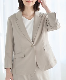 Honeys | 【ストレッチ・ウォッシャブル・イージーケア・接触冷感】8分袖1つ釦テーラードジャケット(テーラードジャケット)
