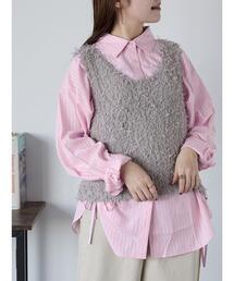 ehka sopo | チュールヤーンニットベスト(ベスト)