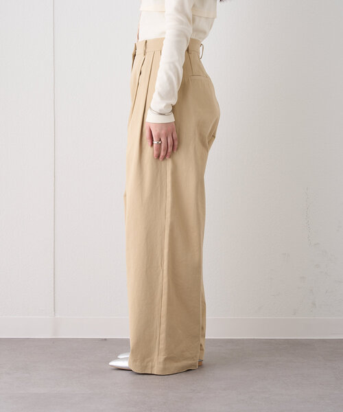 mystic（ミスティック）の「タックチノパンツ（チノパンツ・レディース・ベージュ/イエロー・FREE）」の6枚目の写真