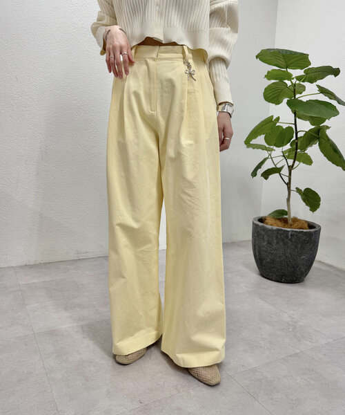 mystic（ミスティック）の「タックチノパンツ（チノパンツ・レディース・ベージュ/イエロー・FREE）」の13枚目の写真