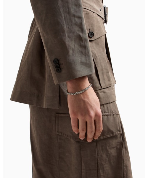 EMPORIO ARMANI（エンポリオアルマーニ）の「【エンポリオ アルマーニ】ステンレススチール製IDブレスレット(Silver)_EGS3181040（ブレスレット・メンズ・その他1・FREE）」の3枚目の写真