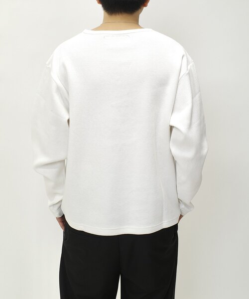 Sourcream（サワークリーム）の「2サイズ【Sourcream/サワークリーム】ワッフルヘンリーネックロンTEE（Tシャツ/カットソー・レディース・グレー/ブラック/ホワイト・MEDIUM/LARGE）」の20枚目の写真