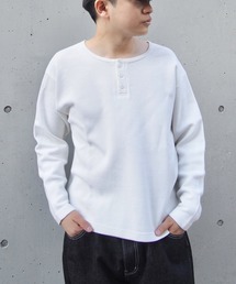 Sourcream | 2サイズ【Sourcream/サワークリーム】ワッフルヘンリーネックロンTEE(Tシャツ/カットソー)